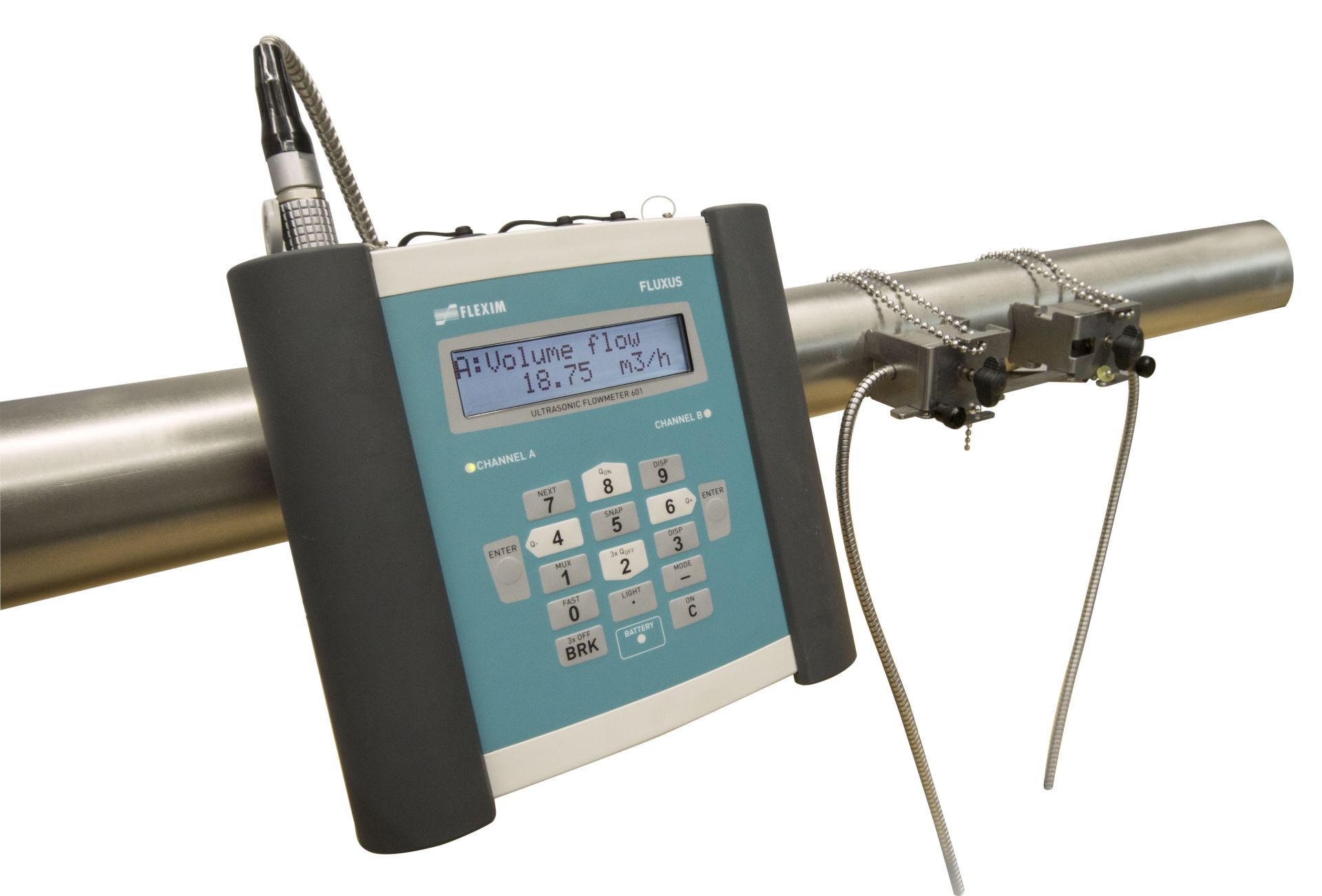 Fluxus G601 - Débitmètre à ultrason portable pour gaz - IP65 / NEMA 4X_0