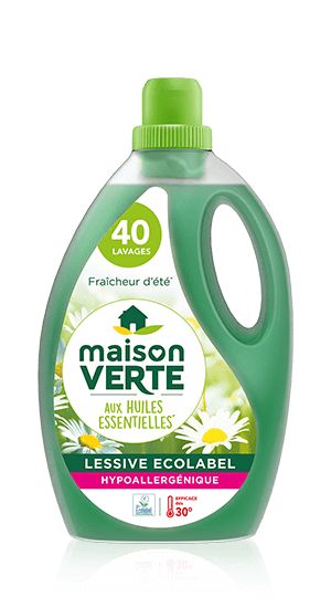 Fraîcheur d’été - lessive liquide concentrée Maison Verte - 30 à 40 lavages - parfum aux huiles essentielles_0