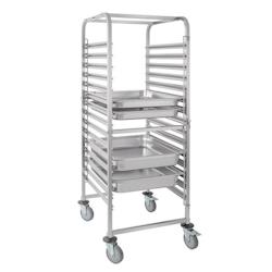 Chariot pour Plateaux GN2/1 - 15 Niveaux - Vogue - gris inox GG499_0
