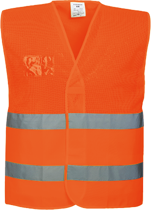Gilet HV semi-maille orange C494 - bandes réfléchissantes - porte-badge 2 entrées - 5XL - certifié EN ISO 20471 classe 1_0