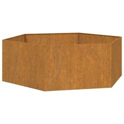 Helloshop26 - Jardinière bac lit surélevé plantes fleurs terrasse jardin Rouillé 138 x 120 x 45 cm acier corten marron 02_0038720 - 3000217882977_0