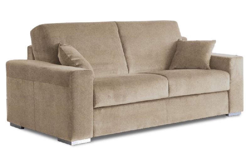 Canapé-lit LE DIVA Easy Ouverture Express 140x200 cm - Microfibre beige - Fabrication italienne_0