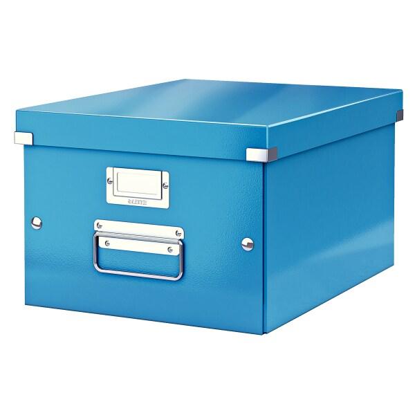 LEITZ Lot de 6 Boîte de rangement Click & Store Wow, format A4, coloris bleu métallique - bleu 60440036_0