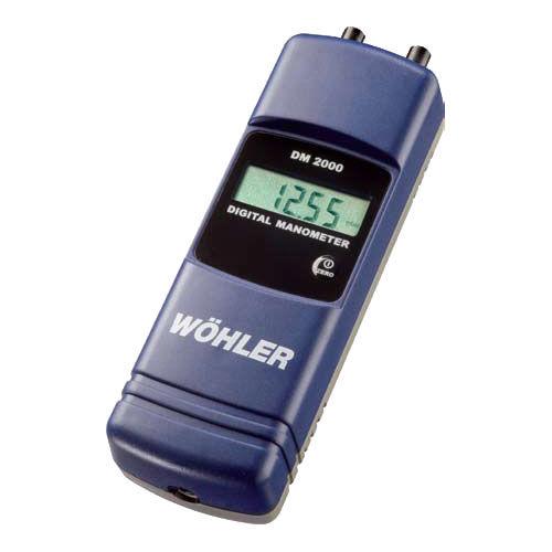 Manomètre numérique différentiel Wöhler - Réglage de pression gaz - Plage +/- 2 bar - Réf. WOHDM2000_0