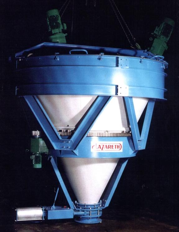 Mélangeur MCT - Cuve conique rotative avec vis d'Archimède pour produits solides fragiles et variés, capacité de 100 à 8 000 L_0