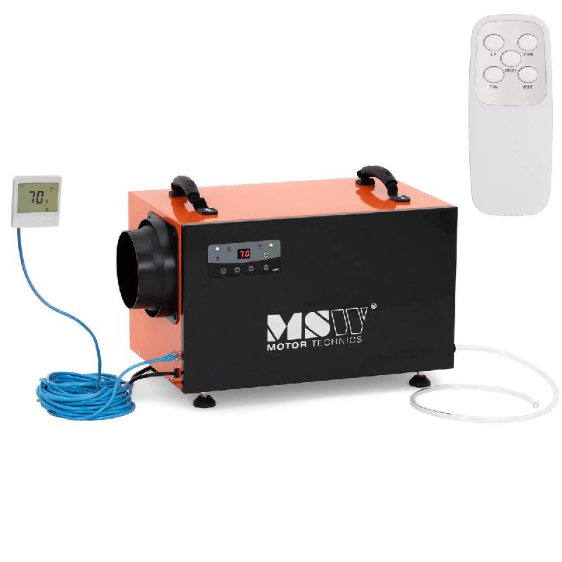 MSW - MSW Déshumidificateur professionnel 45 l/24 h 55 m² 280 m³/h Adapté aux Vides Ventilés - Mode Automatique et Continu - Orange - rouge acier_0