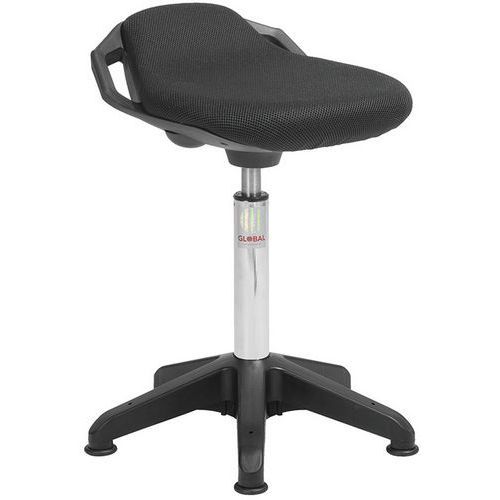TABOURET OCTOPUS SPACE - TISSU 3D - MEDIUM - PATIN - NOIR - GLOBAL PROFESSIONAL SEATING