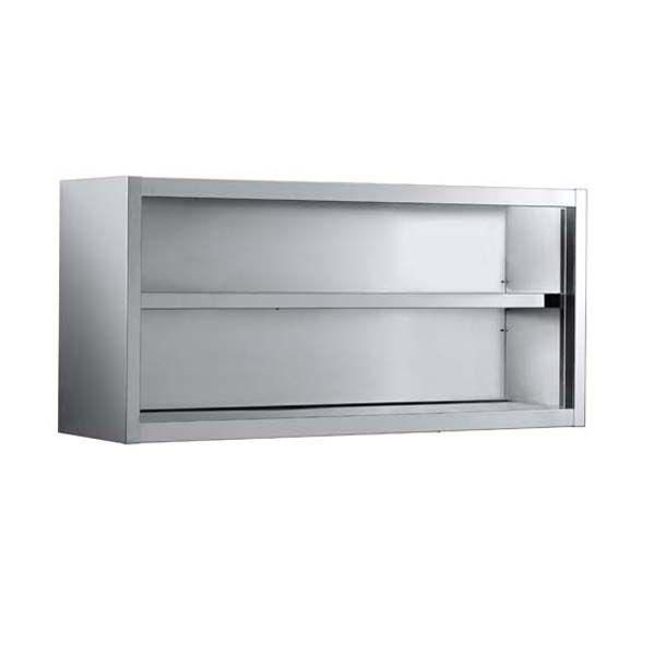 PLACARD INOX OUVERT AVEC ÉTAGÈRE PROF 400XH650 MM PLACARD OUVERT AVEC ÉTAGÈRE LARG 1400 (PBSC0004)