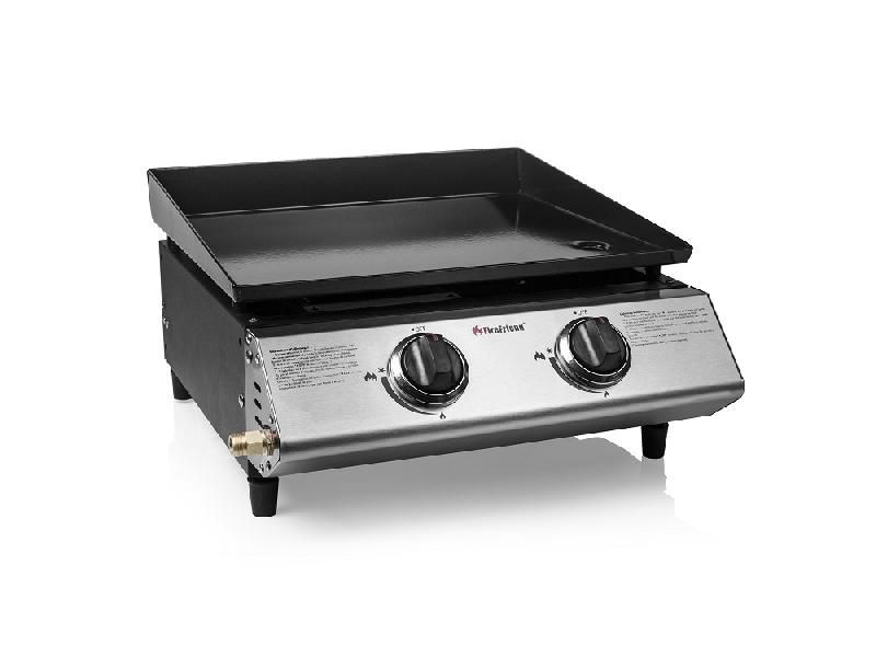 PLANCHA GAZ 2 FEUX - PLAQUE DE CUISSON EN ACIER EMAILLÉ - BQ-6372F