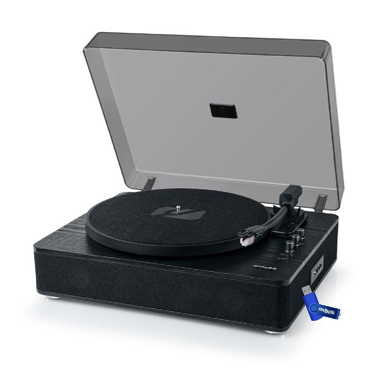 Platine vinyle Muse MT-106 WD, 33/45/78 tours, Stéréo 2x5W - Bluetooth, Port USB pour lecture et encodage + clé USB 32gigas - 3666638040121_0