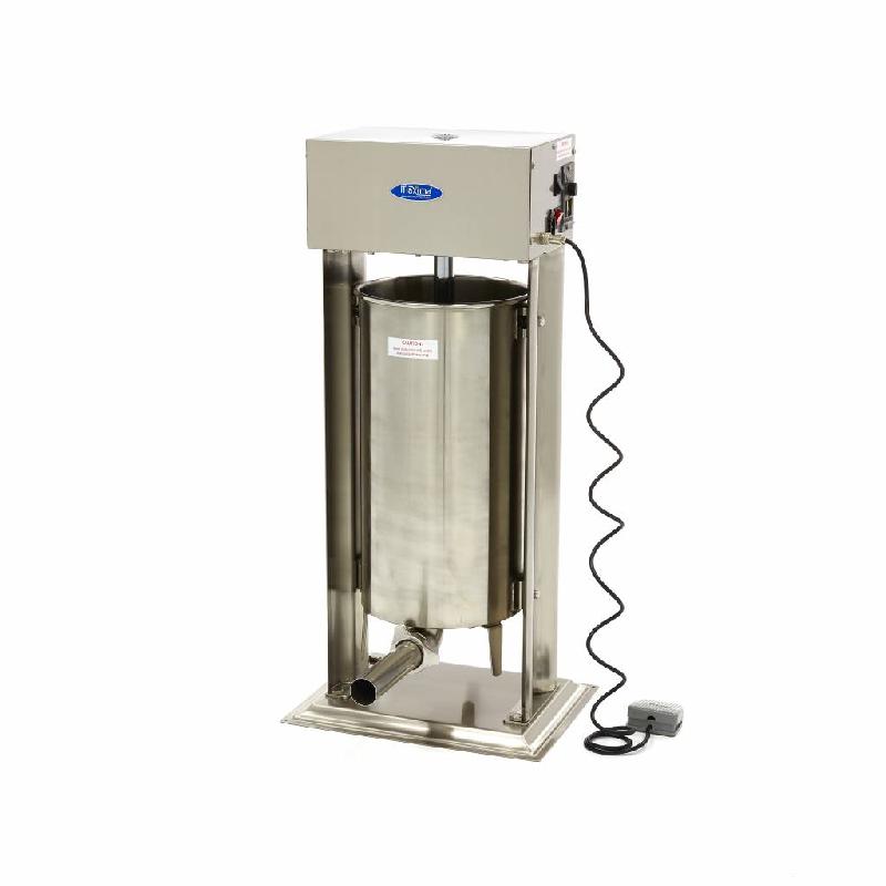 Poussoir à saucisses vertical automatique 25L - Maxima 09300459 - 4 tubes de remplissage inox_0