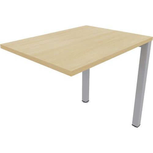 RETOUR AVEC PIED DE SOUTIEN L80XP60 ÉP.25MM BLANC/GRIS ALU - EOL