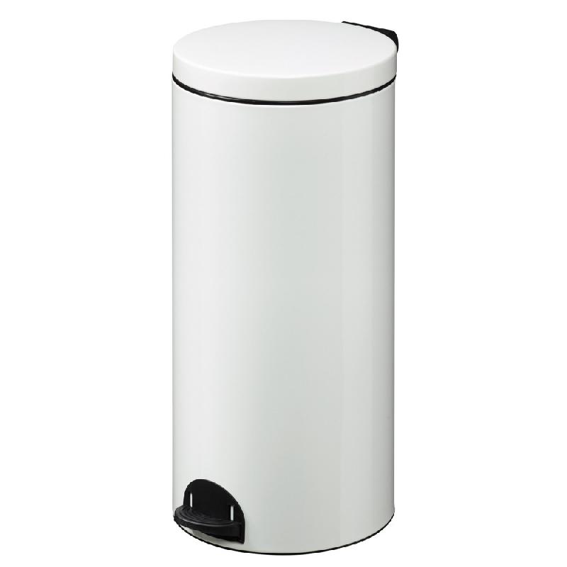 ROSSIGNOL Poubelle a pedale sanelia - seau antibactérien - 30 L - blanc signalisation_0