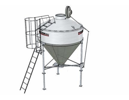 Silo Babystar - Aliment du bétail - Cône axial translucide - 5m3 ou 6.3m3 - Ø2325mm_0