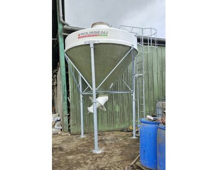 Silo d'aliment d'élevage à cône axial translucide pour le stockage du minéral - Ø2325 - 3,5m3 et 6.3m3 - Silo Babystar_1