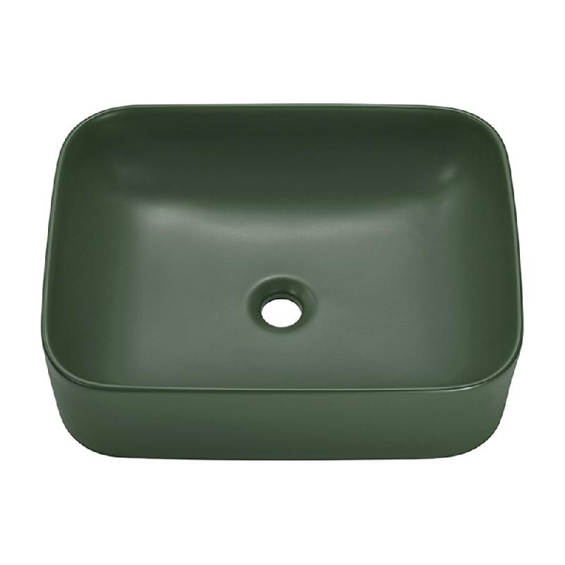 STELLAMEUBLES Vasque à poser rectangulaire Kaki céramique 50cm KAMA - 3667335110292_0
