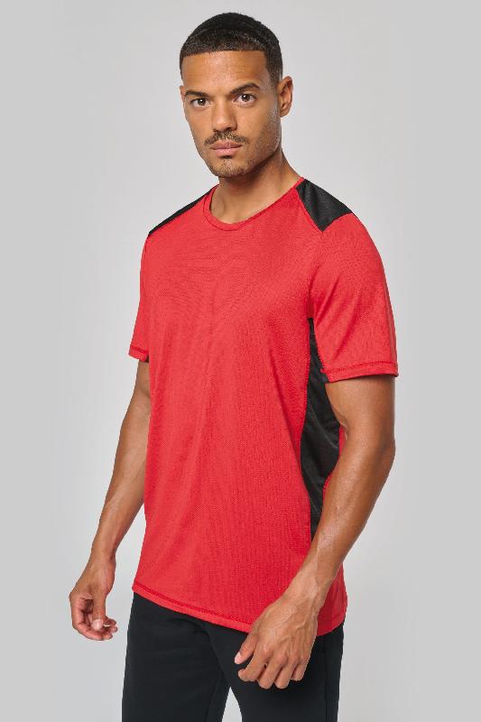 T-shirt de sport bicolore unisexe - Réf: PA478 - PROACT - Matière souple pour multisports_0