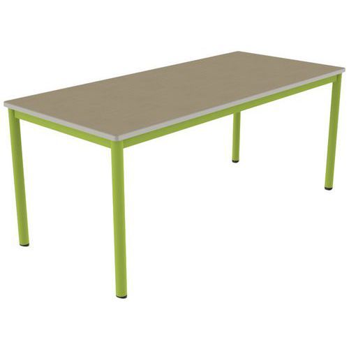 TABLE CARÉLIE MOB 180X80 T6 STR POLY. HM. BEIGE/VERT AC - MOBIDECOR
