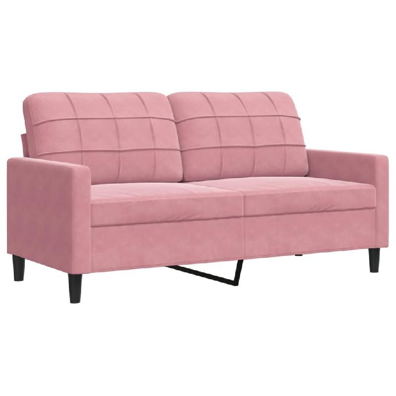 VidaXL Canapé à 2 places Rose 140 cm Velours Modèle Perlissex - 4007627_0