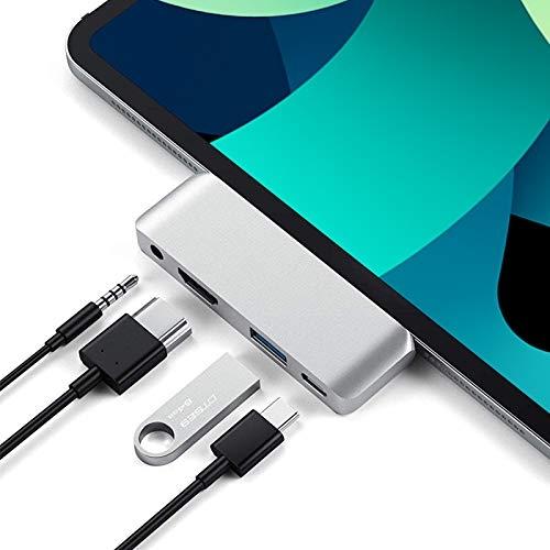 DEKNEI Hub adaptateur USB-C 4 en 1 - HDMI 4K, USB 3.0, prise casque 3,5 mm et chargeur Type-C_0
