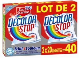 2 X 20 LINGETTES ÉCLAT ET COULEURS DÉCOLOR STOP