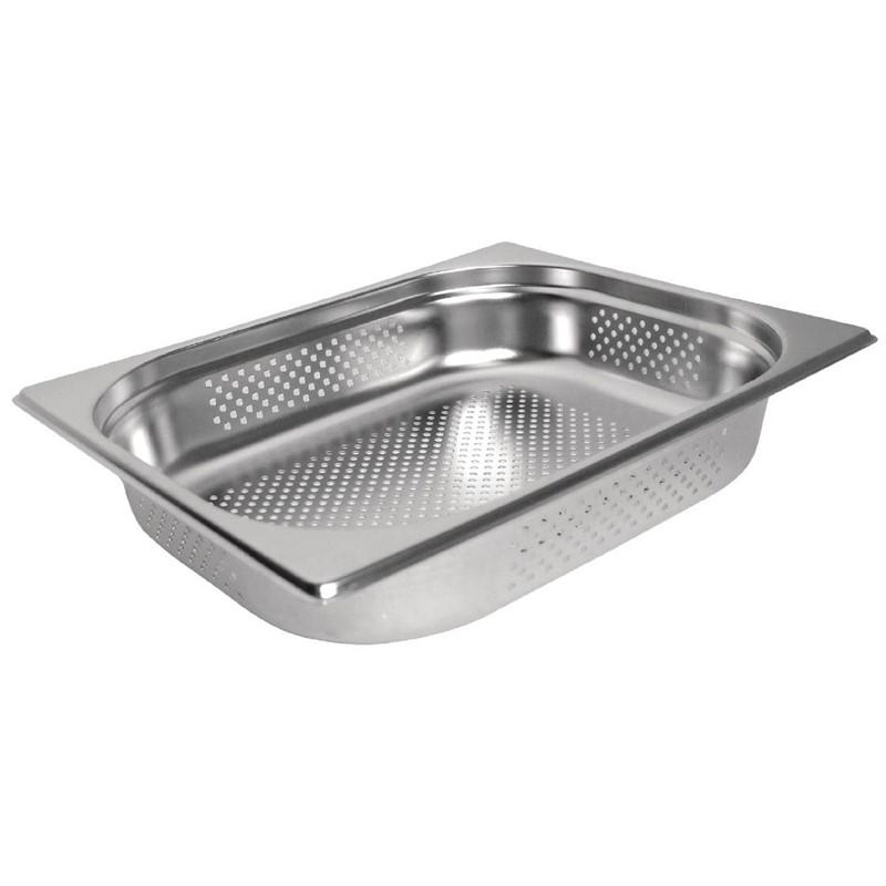 Bac gastronorme inox perforé GN 1/2 150mm - K846 - 9L - 325x150x265mm - couleur argent_0