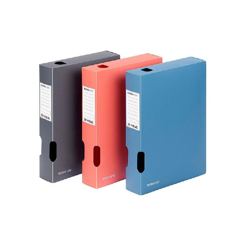 Boîte de classement Business Class carton rigide mat multicolore 6 cm Viquel - 3135251424156_0