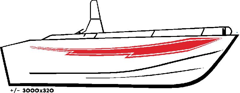 Déco adhésive pour bateau 204 - décoration droite et gauche pour coque - couleurs au choix - dimensions personnalisables_0