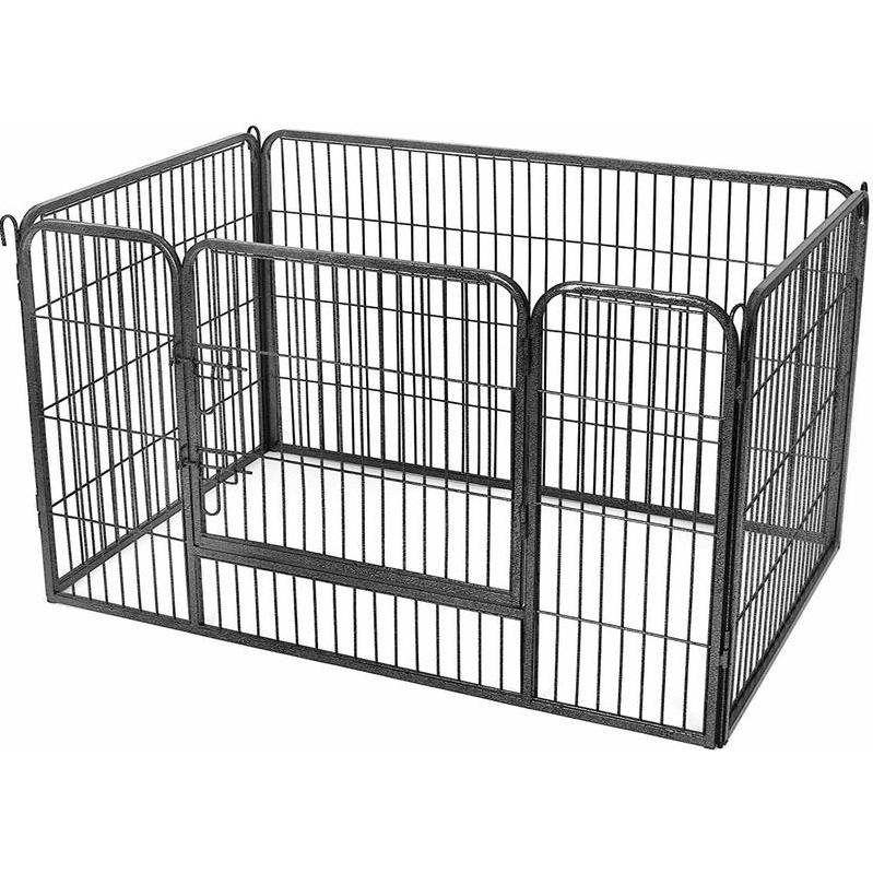 Songmics Feandrea Enclos En Metal Pour Chien Parc Pour Chiot Rongeur Et Lapin Hauteur 70cm Avec Porte Gris Par Ppk04gy Gris Comparer Les Prix De Songmics Feandrea Enclos En