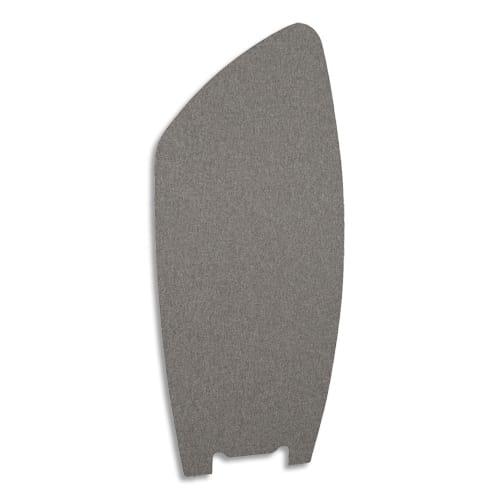 Gautier office cloison séparation haut l88 menhir tissu gris, pour bureau - dim. L.88 x h.182 x p.3 cm_0