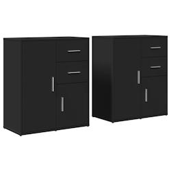 Helloshop26 - Buffet bahut commode armoire meuble de rangement organisateur cuisine salle de séjour salons lot de 2 60 x 31 x 70 cm 02_0036914 - 3000_0