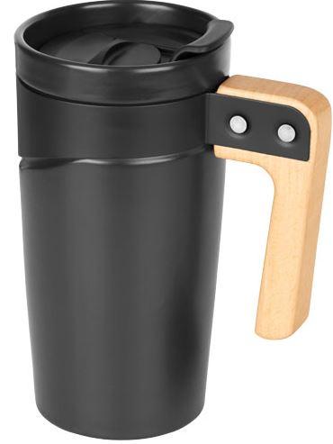 Mug céramique Grotto 475ml - finition mate - poignée en bois naturel - avec boîte cadeau_0