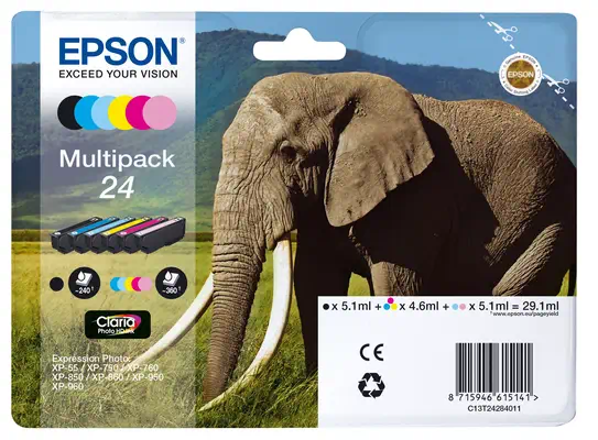 Multipack 6-colours 24 Claria Photo HD Ink_0