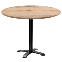Restootab - Table ronde Ø110cm - modèle Bazila tanin naturel - marron TB-BZ4-R110M-TAN.NAT_0