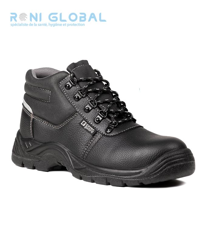 Chaussures montantes de sécurité en cuir noir SRC S3 - AGATE II COVERGUARD_0