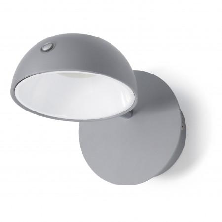 Applique DIDEN LED - finition aluminium brossé - dimmable avec tête rotative 80° et interrupteur inclus_0