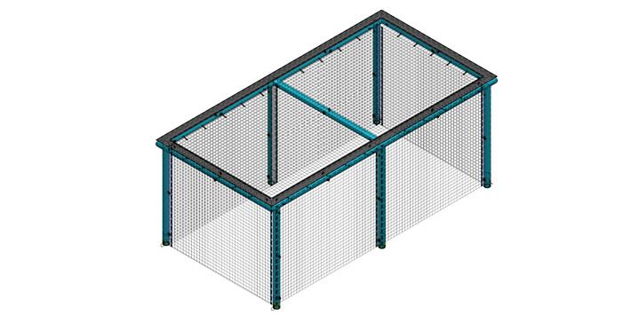 Cage a drone rectangulaire modulaire - aircaptif_1