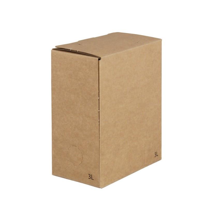 Carton décor Kraft Uni 3 Litres - Rectangulaire - Réf : CAR305CA059_0
