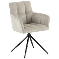 CLP Chaise de salle à manger Jonah Tissu Taupe - gris textile 325794_0