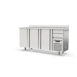 CORECO Arriere Bar 600 - 3 Portes Pleines - -2/+8 - 2020X600X1040 - Int Et Ext Inox Aisi 304 - 2 Tiroirs Neutres Sur Groupe - Avec Dosseret FMR-200 -_0