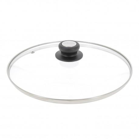 COUVERCLE EN VERRE AVEC BOUTON BAKÉLITE/INOX DE BUYER_0