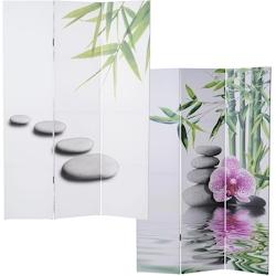 Décoshop26 - Paravent 3 panneaux pans séparateur de pièce 180x120cm motif orchidée 04_0004135 - 3000287832698_0