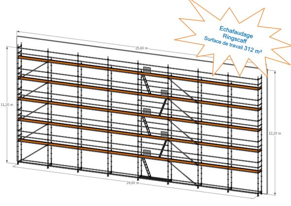 Echafaudage multidirectionnel ringscaff 312m² - scafom-rux france_0