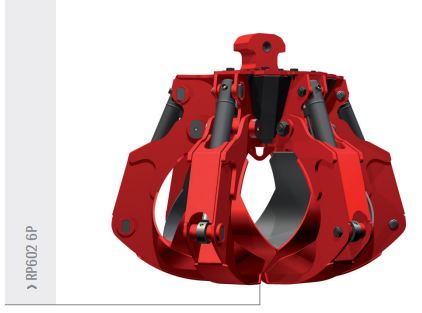 Grappins pour pelles et chargeurs RP602 6P Rozzi - Compact avec vérins intégrés_0