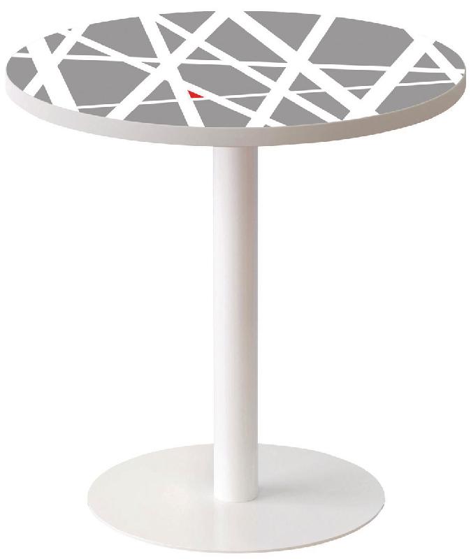 GUÉRIDON BAS EASY OFFICE PIED MÉTAL Ø 60 CM PLATEAU COLORIS DÉCOR STREET - MANUTAN COLLECTIVITÉS