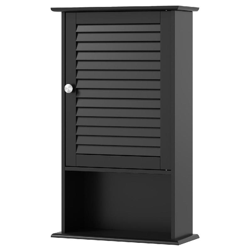 Helloshop26 - Armoire murale de salle de bain 42 x 16,5 x 70 cm avec étagères ajustables design classique en MDF noir 20_0010303 - noir Bois manufac_0