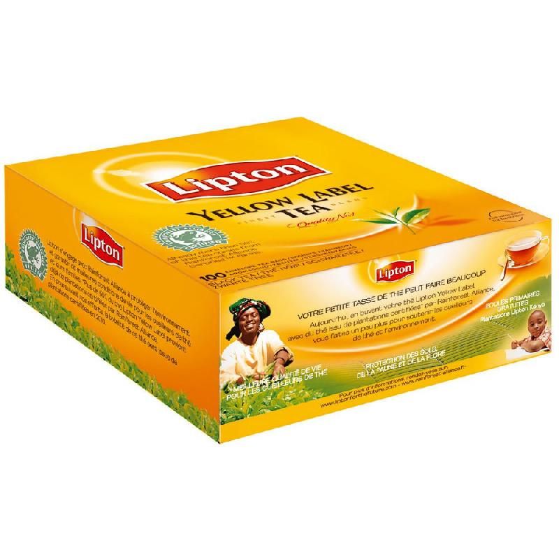 LIPTON COFFRET DE 100 SACHETS DE THÉ LIPTON YELLOW