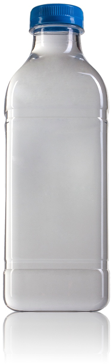 Marta PET 1000 ml - Bouteille plastique transparente avec bouche 38/33 à 3 filets et poignée_0