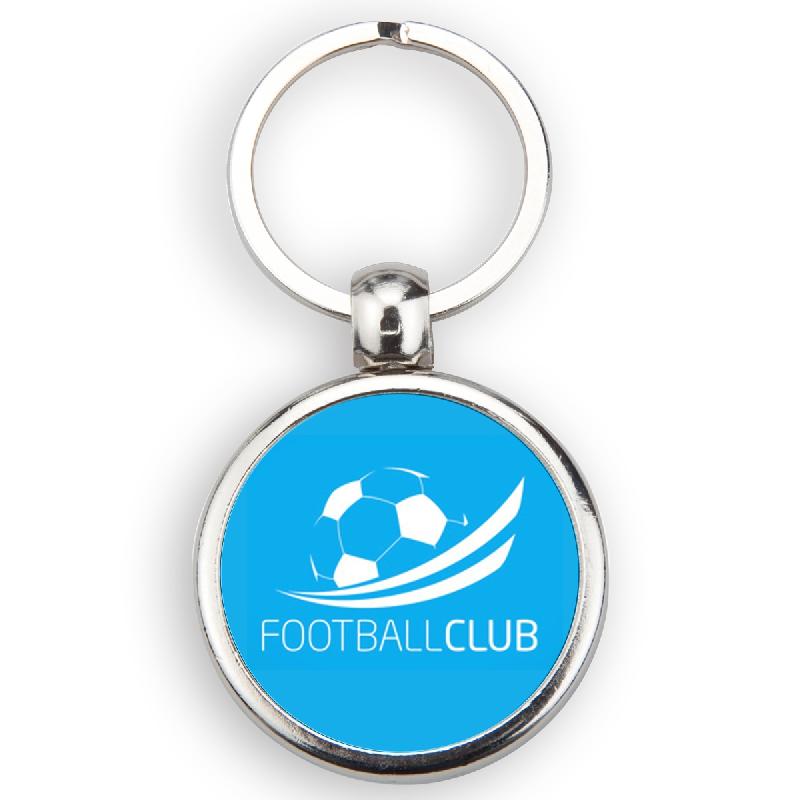 Porte-clés publicitaires ballon de foot personnalisé en métal - idéal pour clubs et amateurs de sport_0