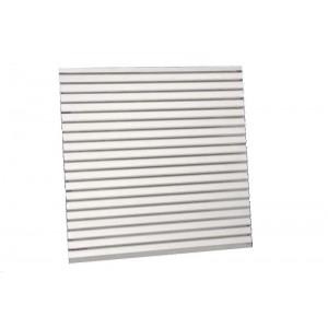 RMT - Grille de reprise pour faux plafond - Ailettes fixes inclinées à 45° - Aluminium anodisé ou laqué RAL 9016 - Avec porte filtre et filtre EU3_0